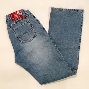 VINTAGE LUCKY BRAND BOOT CUT DUNGAREES